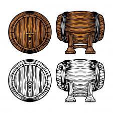 Vintage Retro Wooden Beer And Wine Barrel Isolated Vector Illustration Retro Vintage Retro Vector Illustration