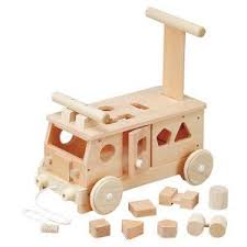 mocco モッコ 森のパズルバス w 029 押し車 積み木 手押し車 赤ちゃん おもちゃ 男の子 女の子 木製 木のおもちゃ ベビーウォーカー おもちゃ