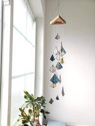 Stained Glass Mobile Hanging Art Glass Sculpture Home Decor Modern Glass Art Hanging Art Modern Stained Glass Glass Sculpture