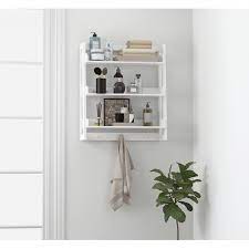 A wide variety of wall mounted shelves options are available to you, such as feature, plastic type, and tools type. Spirich 3 Tier Bathroom Shelf Wall Mounted With Towel Hooks Bathroom Organizer Shelf Over The Toilet White Walmart Com Walmart Com