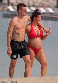 Approximately half an hour after coleen. Rebekah Vardy Flaunts Her Bump In A Tiny Red Bikini As She Soaks Up The Sunshine In Dubai Daily Mail Online