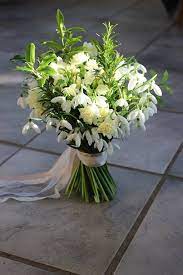Snowdrop Bouquet White Wedding Flowers Flower Bouquet Wedding Winter Wedding Flowers