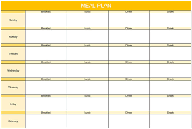 25 free weekly daily meal plan templates for excel and word
