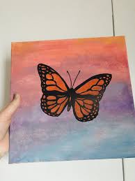 Butterfly Canvas Painting Butterfly Painting Butterfly Art Painting Butterfly Canvas