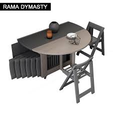 Wood table top with glass panel covering. Fashion Folding Dining Table Furniture Yemek Masasi Multifunctional Round Dining Table With 4 Chairs Dining Tables Aliexpress