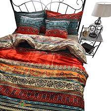 California king size bedroom sets in modern and traditional styles for shoppers of different taste. Hnnsi Bohemia Exotic Striped Bedding Sets 4 Pieces Brushed Cotton Boho Duvet Comforter Cover With Flat Sheetno Comforter Flat Sheets Sets California King Walmart Canada