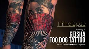 See more ideas about japanese tattoo, geisha tattoo, japanese geisha tattoo. Tattoo Timelapse Making Of Geisha Foo Dog Tattoo Youtube