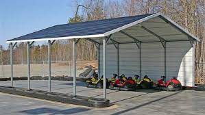 20x21 Boxed Eave Style Metal Carport In Florida Fl Alan S Factory Outlet Carport Designs Pergola Metal Carports