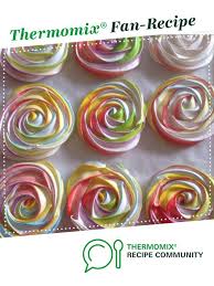 Rainbow Meringue Roses Recipe Rose Meringue Cookies Meringue Rose Recipes