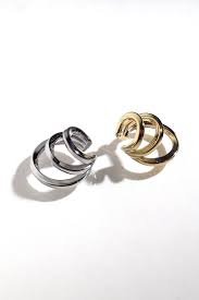 Y Paris Ridley triple earcuff