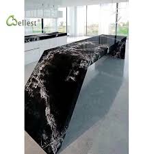 Black modern luxury natural marble. Black Marble Open Kitchen Countertops Tabletops Luxury Villa Design Buy Vanity Tops Countertops Tabletops Product On Alibaba Com