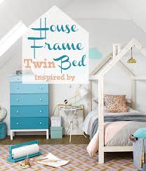 Free Plans To Build A Kid S Bed Inspired By This Unique House Frame Twin Bed Remodelaholic Kidsbedroom House Frame Bed Kid Beds House Beds