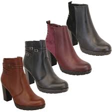 View our new women's heel boot, an update of the classic blundstone look with a sleek design and contoured feminine fit, available in a comfortable & durable leather material. Ladies Chelsea Boots Womens Block Heel Leather Look High Ankle Zip Shoes Winter Ebay