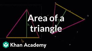 Formula to find area = (1/2) b h. Area Of A Triangle Video Geometry Khan Academy