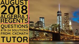 Review of all algebra i topics the red book was very helpful but it only had 2 tests as they recently changed the curriculum. Algebra I Common Core Regents Exam August 2019 Worksheets Videos Solutions Questions Activities
