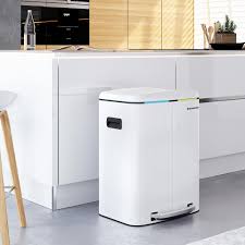 Mülleimer in der küche kannst du entweder separat am passenden ort aufstellen oder sie als einbaumülleimer in die küchenzeile integrieren. Songmics Mulleimer 40l Mit 2 Fachern 2 X 20l Real De