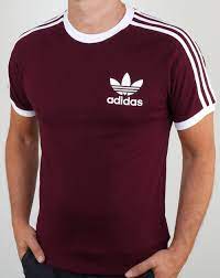 Du möchtest gerüstet sein für: Adidas Originals Clfn T Shirt Maroon3 Stripes Originals Mens Tee