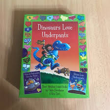 Sight word writing reader, sentence paper with vocabulary and rubric, roll and graph game with playing cards, patterns, color by number, dinosaur subtraction, time to the hour, dy. Dinosaur Aliens Love Underpants Box Set Books Stationery Children S Books On Carousell