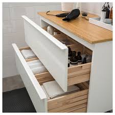 Godmorgon Tolken Sink Cabinet With 2 Drawers High Gloss White Bamboo 40 1 8x19 1 4x23 5 8 Ikea Ikea Godmorgon White Vanity Bathroom Ikea