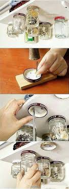 This Idea Works Better With A Narrow Shelf 4 6 Deep Over A Garage Workbench For Nuts Bolts Nails Astuce Rangement Pots D Aliments Pour Bebe Idee Rangement