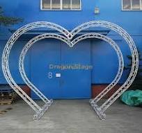 Aluminum Double Twin Heart Shape Truss for Wedding Event ...