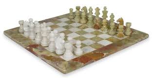 16x16 Green Onyx White Marble Chess Set Staunton Style Pieces Marble Chess Set Green Onyx Chess Set