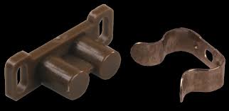 Cabinet Barrel Catch w/Metal Clip