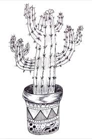 Easy Cactus Drawing How To Draw Step By Step In 2021 Cactus Drawing Drawings Easy Drawings