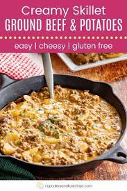Cheesy Ground Beef And Potatoes Skillet Meal Cupcakes Kale Chips Recipe Dinner With Ground Beef Meat And Potatoes Recipes Ground Beef And Potatoes