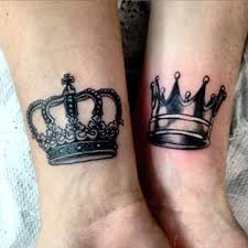 Outline queen crown tattoo designs. 130 Unique King And Queen Tattoo Design Ideas Custom Tattoo Art