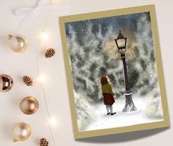 Lucy and the Lamp Post Art Print
