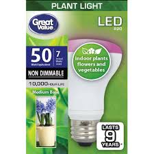 4 which type of grow light is best for you? Great Value Led Light Bulb 7 Watts 50w Equivalent R20 Grow Light Lamp E26 Medium Base Non Dimmable Plant 1 Pack Walmart Com Walmart Com