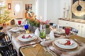 The North End Loft Our Holiday Table And Pottery Barn Faux Fur Placemat Knock Off Holiday Tables Pottery Barn Placemats