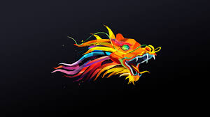 2560 X 1440 Dragon Geometric Animal Wallpaper Geometric Art Animal Geometric Animals