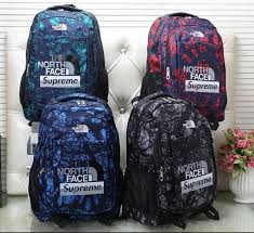 Black And Pink North Face Backpack Brand Supreme Bags Type Backpack Closure Type Zipper Material Cloth Color Green Black Blue Red Size 32x14x46 Cm North Face Women Fashion Mens Fashion