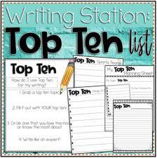 Maybe you would like to learn more about one of these? Writing Station Top Ten Lists By Aubree Teaches Tpt
