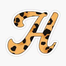 Felt letter board with 360 changeable white letters ? Letter H Leopard Stickers Redbubble