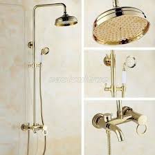 advertisement bathroom shower faucet set 8 rain shower head hand spray gold brass egf411 shower faucet sets shower faucet bathroom shower faucets