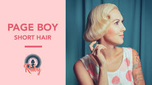 Updo for short thick curly hair. Page Boy For Short Hair Pinup Hair Tutorial Youtube