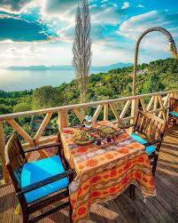 Turkish Breakfast Is Served The Painting Like Views Of Fethiye Is Just A Bonus Turkishbreakfast Turkish Breakf Turkish Breakfast Fethiye Wooden Cottage