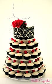 Cupcake Wedding Cake Perfect But Probably A Bit Much Price Wise Wedding Cakes With Cupcakes Wedding Cupcakes Cupcake Tower Wedding