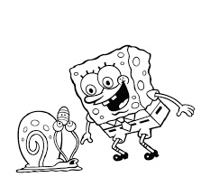 Laying beach chair coloring page spongebob gary pages Pin On Sponge Bob
