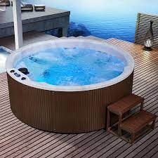 The intex 28439e greywood deluxe 4 person inflatable spa/hot tub with led light, grey is a whole new level of indulgence with its sophisticated gray woodgrain pattern that adds a touch of elegance. Chinese Adult Sexy Hot Tub Massage Round Bath Jet Pool Spa Jacuzzi Outdoor China Spa Tub Round Spa