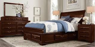 Mill Valley Ii Cherry 7 Pc Queen Sleigh Bedroom With Storage In 2020 Bedroom Sets Bedroom Sets Furniture King Bedroom Furniture Sets