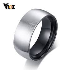 8mm Matte Surface Men Rings Stainless Steel Black Inner Male Ring Casual Jewel Comfort Wear Mens Stainless Steel Rings Rings For Men Casual Rings