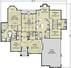 Open concept floor plans, house plans & layouts. Open Ranch Style Floor Plans House House Plans 124175
