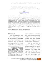 Tahap penggunaan tulisan jawi di sekolahdan permasalahannya 2. Pdf Pengembangan Bahan Ajar Qira Ah Terpadu Bagi Mahasiswa Program Studi Pendidikan Bahasa Arab