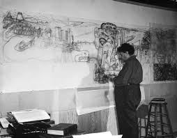 Diego Rivera Working On Pencil Sketches For Mural Depicting Pan American Unity San Francisco 1941 Peter Stackpole The L Diego Rivera Frida And Diego Artist