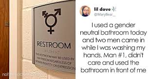 Bathroom ideas at 99bathroomideas.xyz [imgrabber img='unisex bathroom ideas' credit=true. Woman Feels Violated When A Man Uses A Gender Neutral Bathroom In Front Of Her Bored Panda