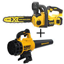 Dewalt 12 In 20 Volt Max Xr Lithium Ion Cordless Brushless Chainsaw With Bonus 90 Mph 400 Cfm Cordless Handheld Leaf Blower Cordless Chainsaw Chainsaw Dewalt